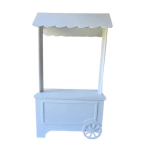 Carrinho Gourmet de Mdf Branco 2,10X2,10 - Dona mocinha 