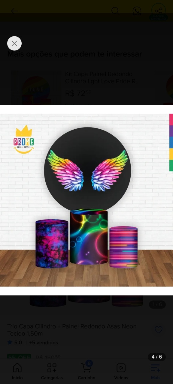 Kit Prata Asas Neon - Dona mocinha 
