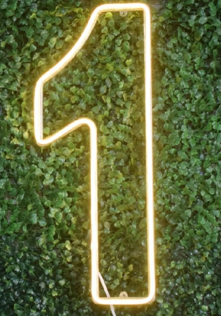 Número 1 de Led - Dona mocinha 