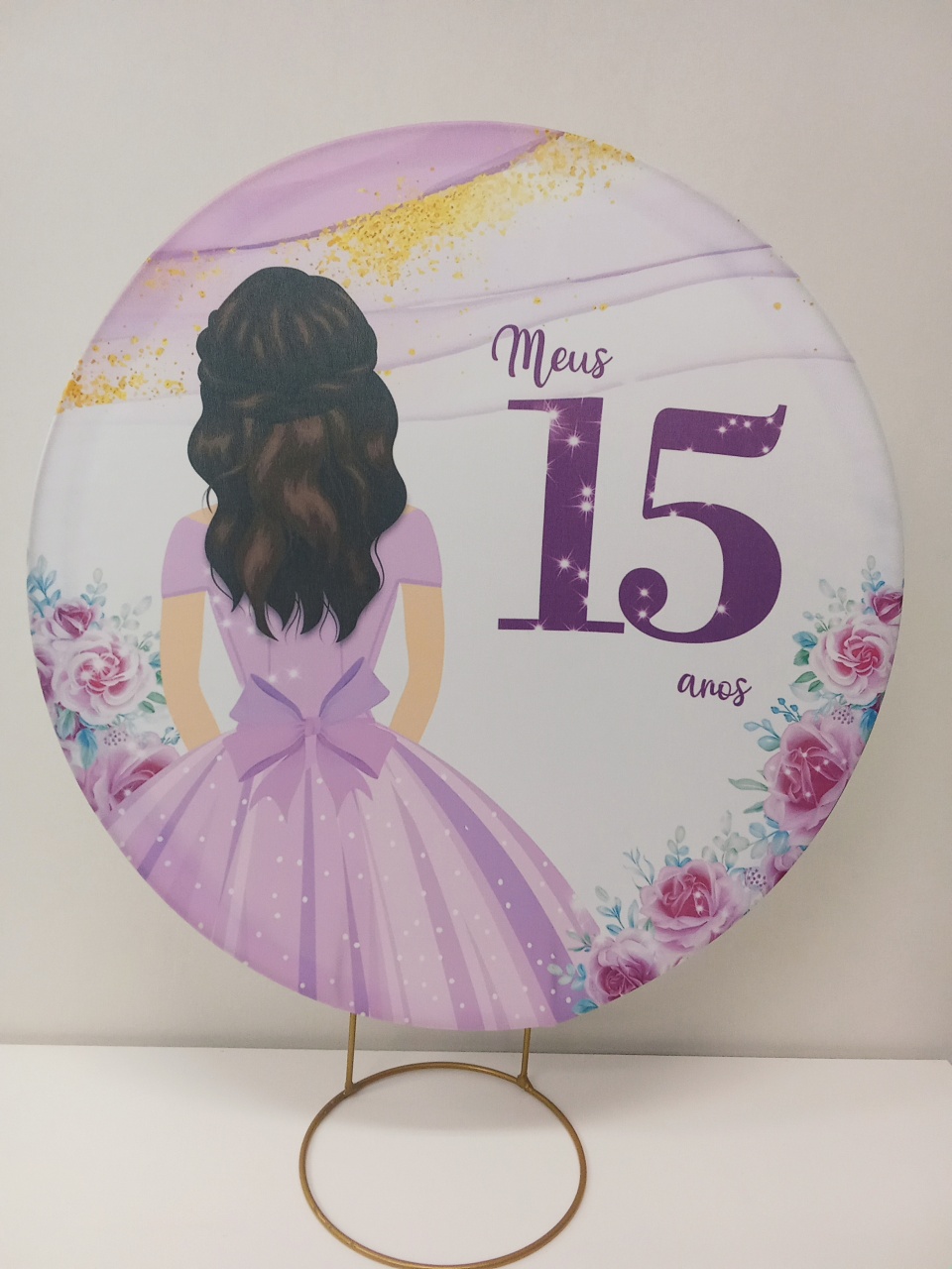 Mini Painel 15 Anos Lilás - Dona mocinha 