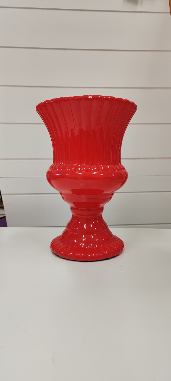 Vaso Ceramica Vermelho - Dona mocinha 