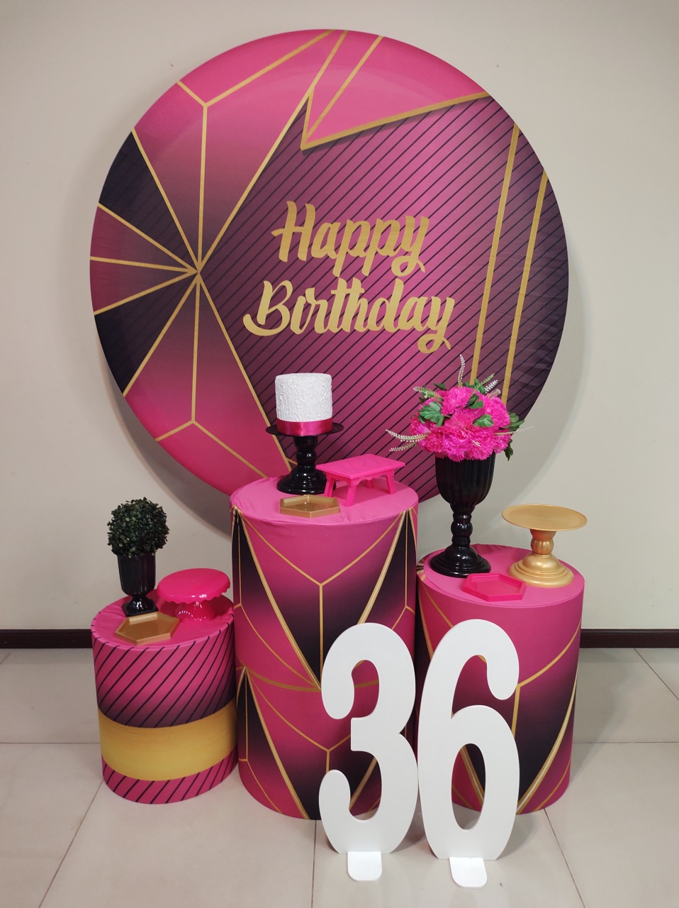 Happy Birthday Pink Kit 1 - Senhora Pig Pegue e Monte 