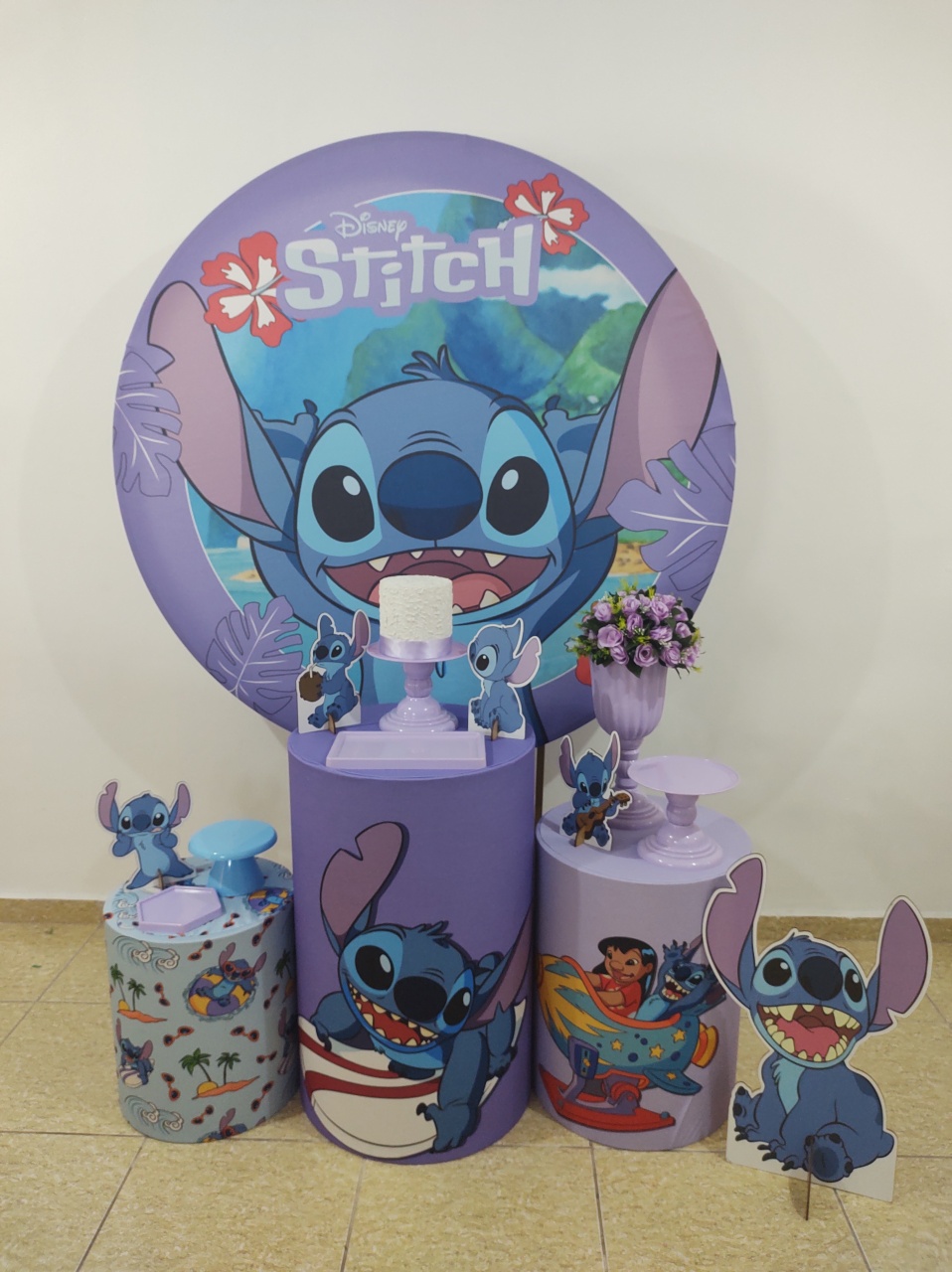Stitch Lilás Kit 1 - Senhora Pig Pegue e Monte 