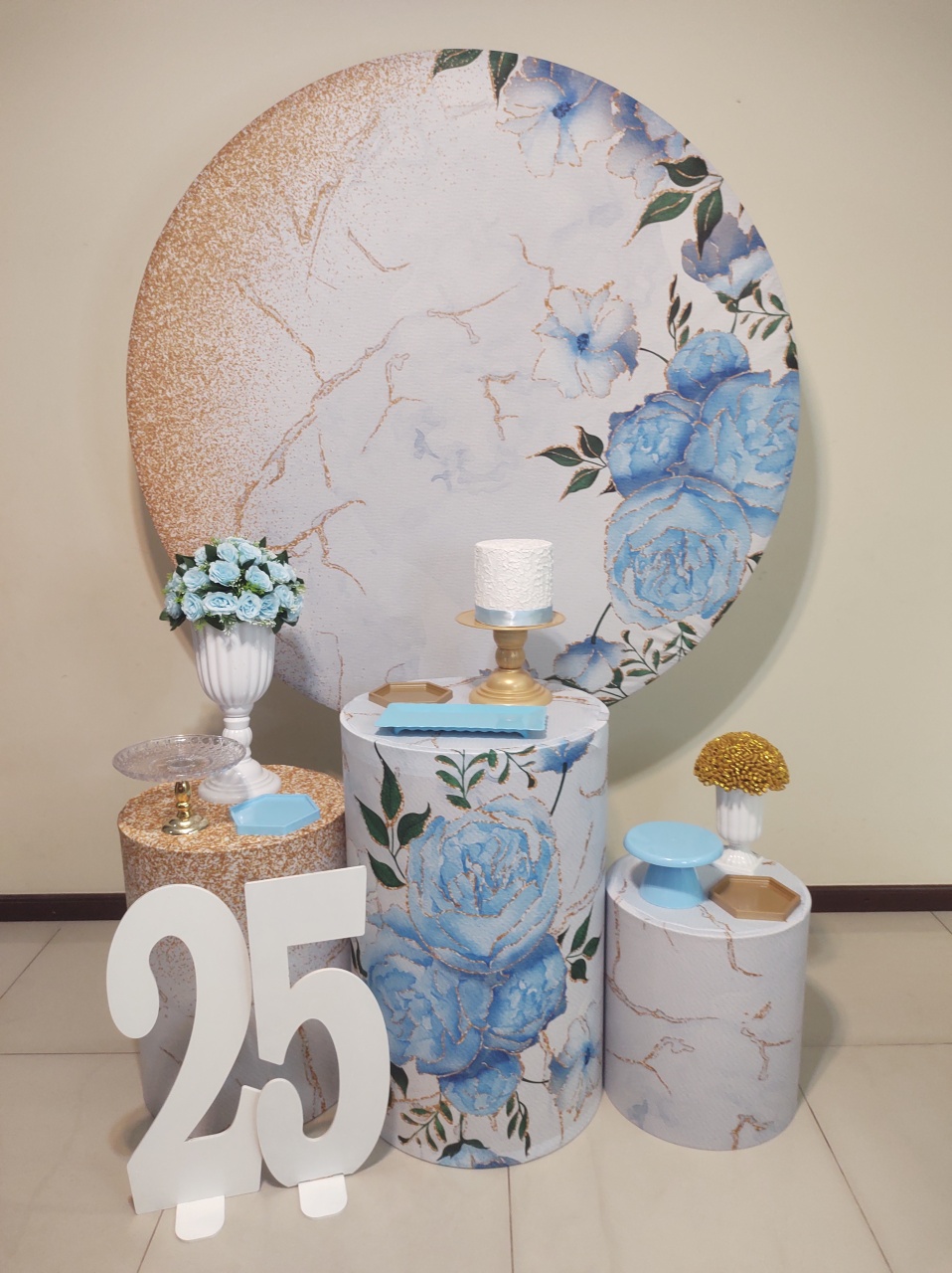 Rosas Azuis Kit 1 - Senhora Pig Pegue e Monte 