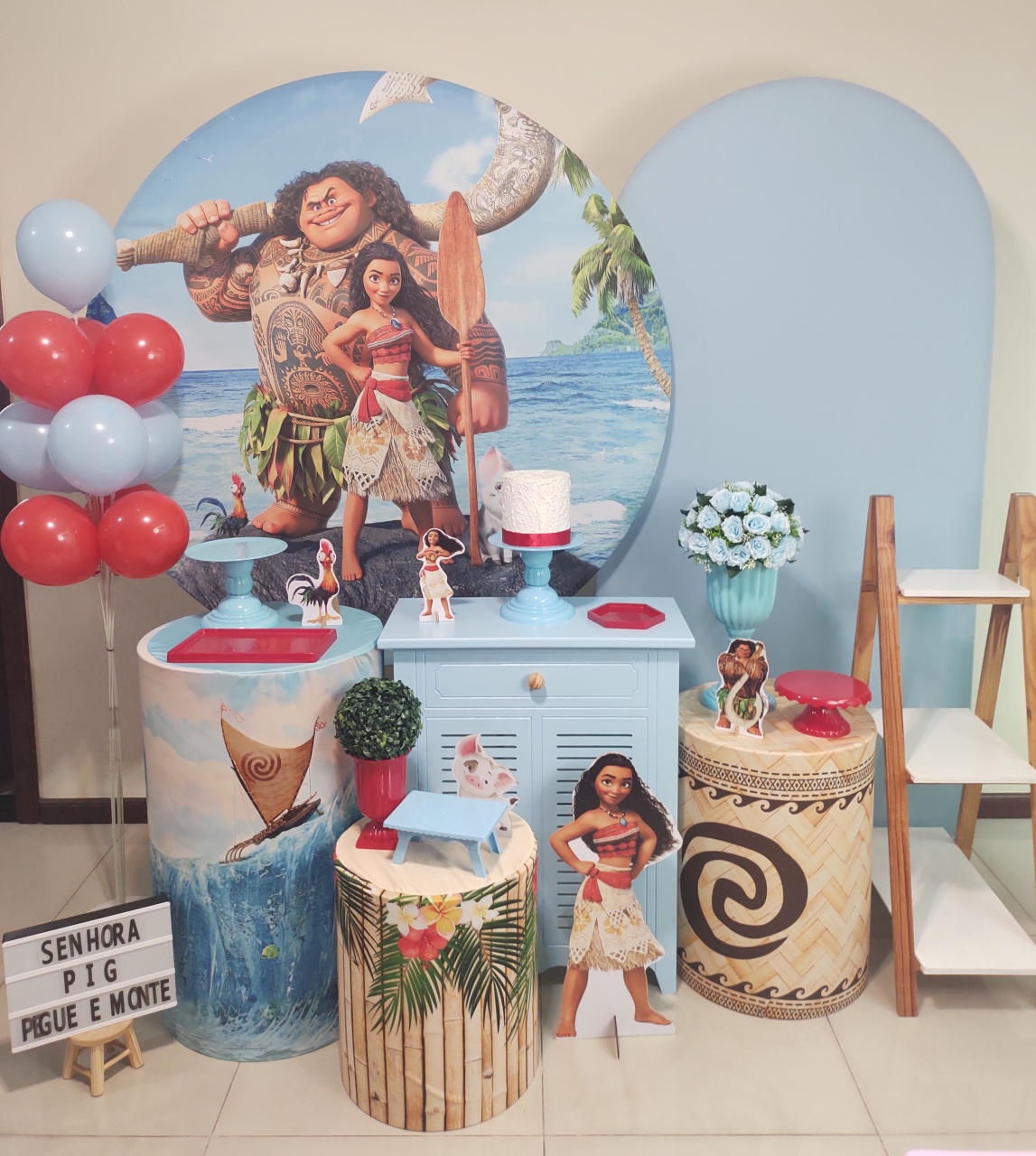 Moana Kit 3 - Senhora Pig Pegue e Monte 
