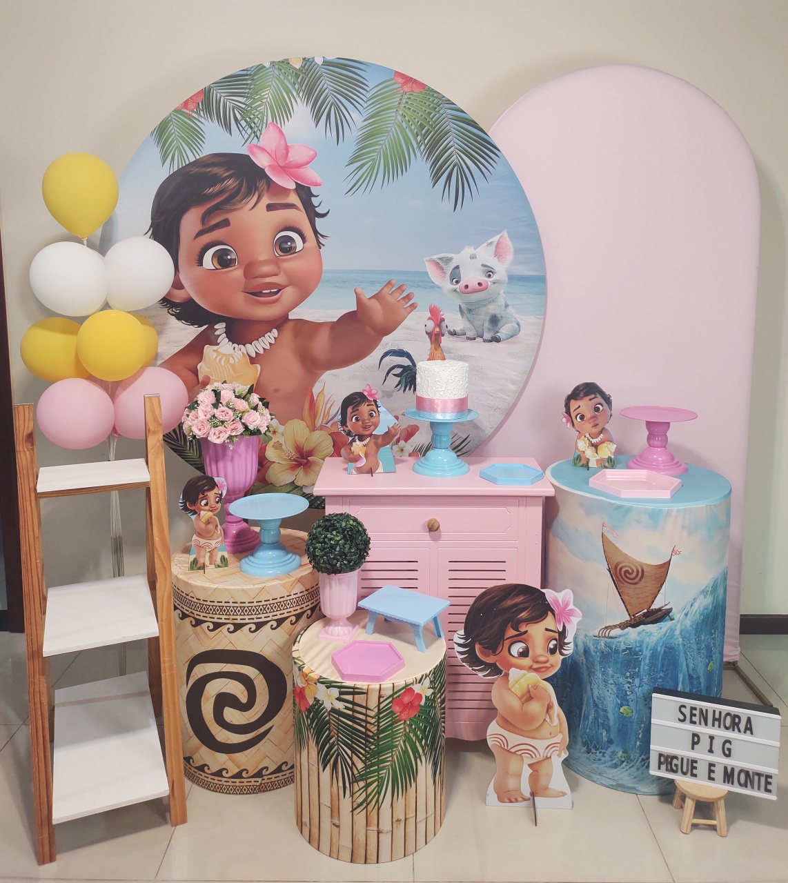 Moana Baby Kit 3 - Senhora Pig Pegue e Monte 