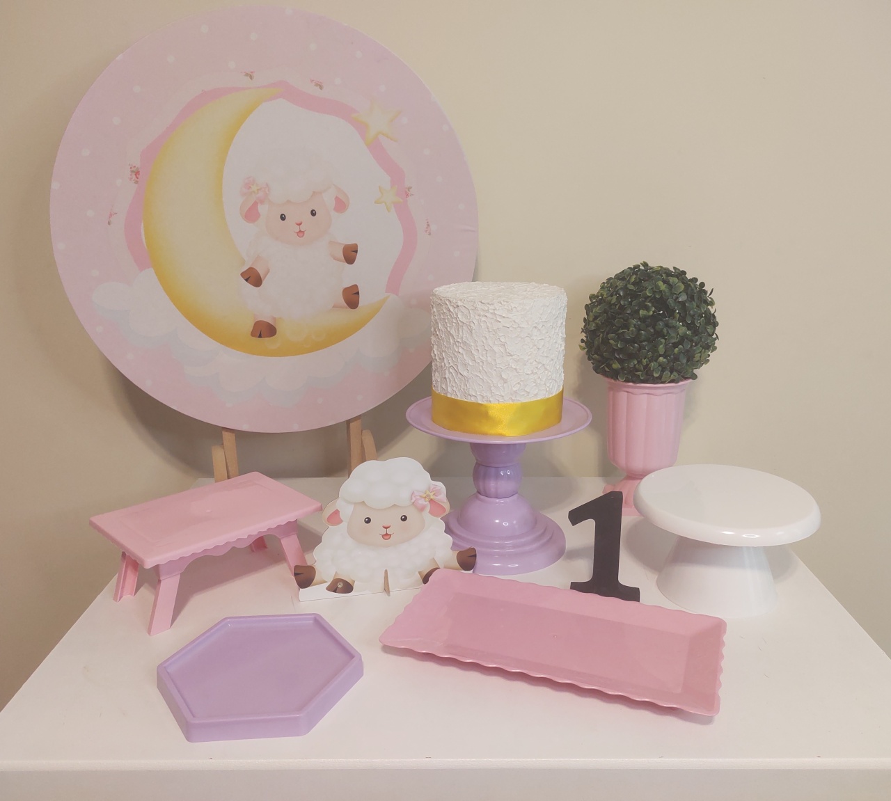 Kit Ovelhinha Rosa  - Senhora Pig Pegue e Monte 