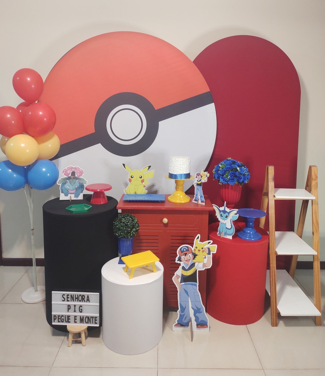 Pokémon Bola Kit 3 - Senhora Pig Pegue e Monte 