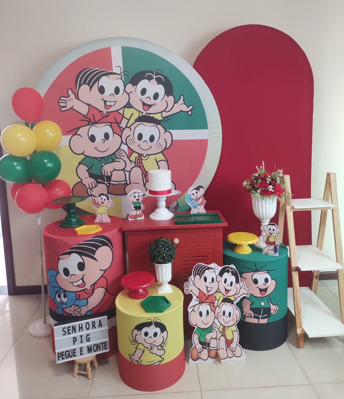 Turma da Monica Kit 3 - Senhora Pig Pegue e Monte 