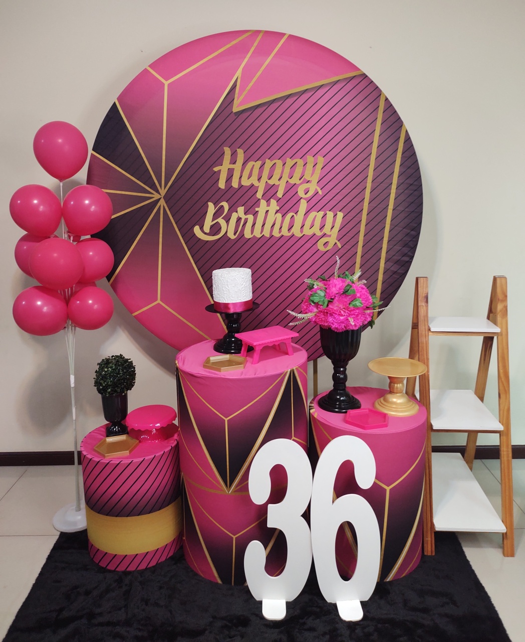 Happy Birthday Pink Kit 2 - Senhora Pig Pegue e Monte 