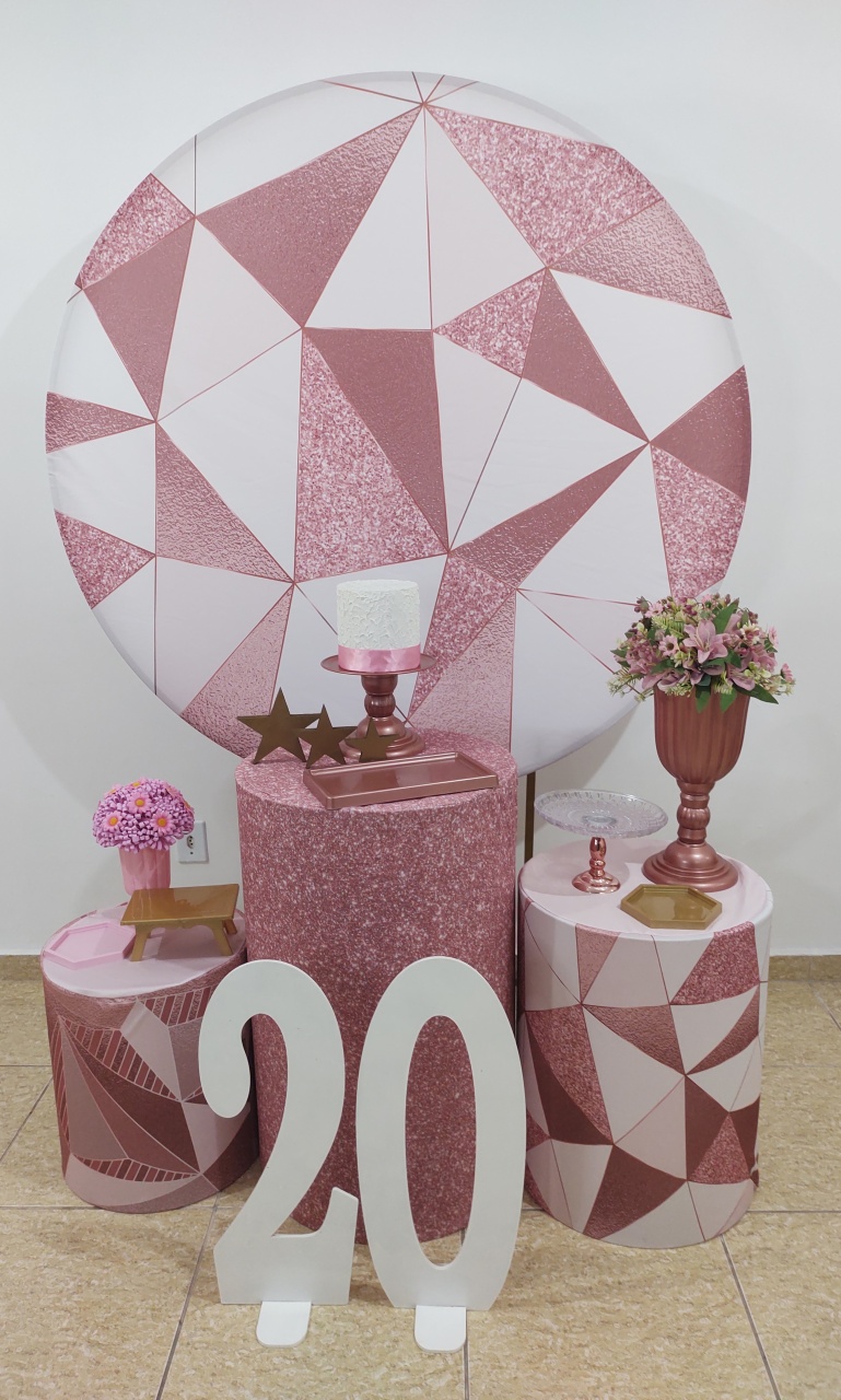 Rosê Geométrico Kit 1 - Senhora Pig Pegue e Monte 