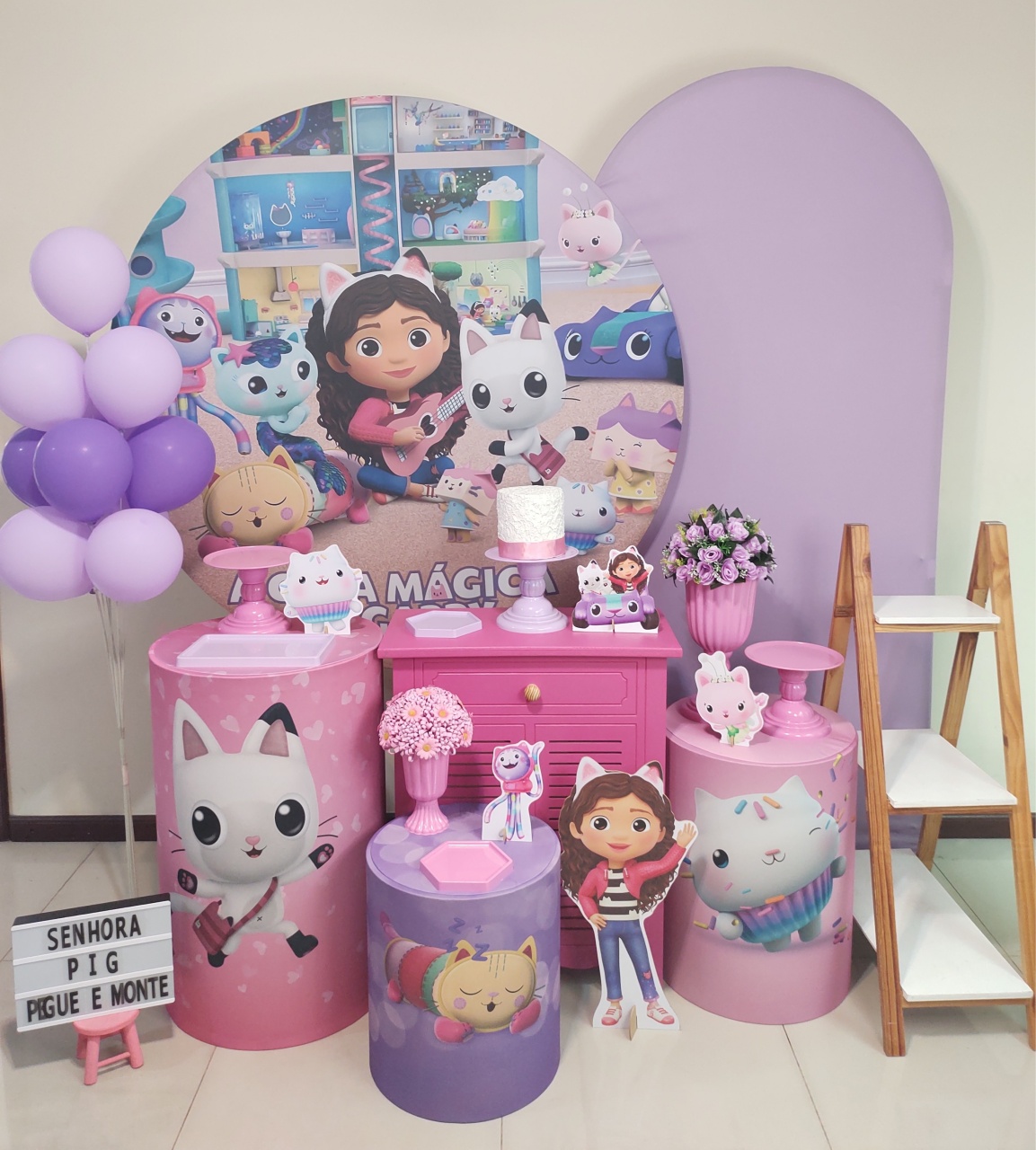 A Casa Mágica da Gabi Kit 3 - Senhora Pig Pegue e Monte 