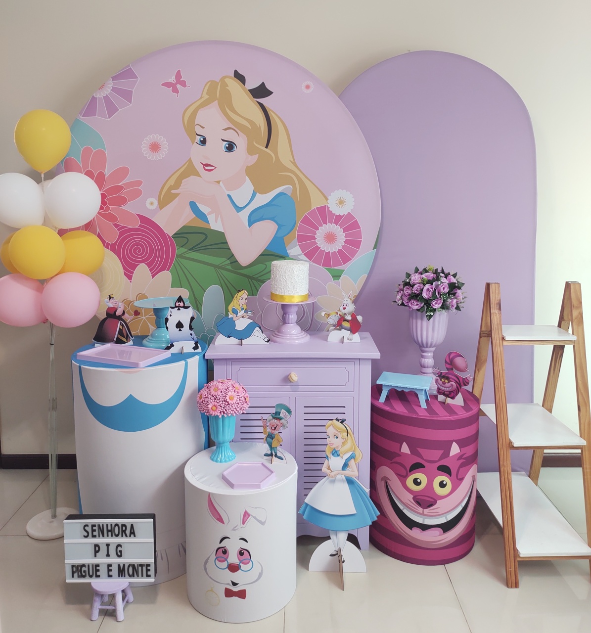 Alice No País das Maravilhas Kit 3 - Senhora Pig Pegue e Monte 