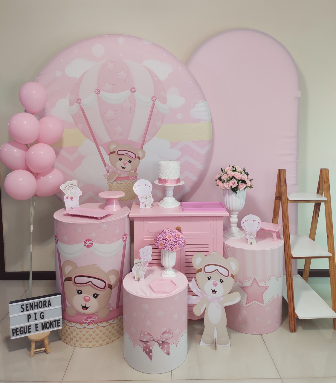 Ursa Balonista Kit 3 - Senhora Pig Pegue e Monte 