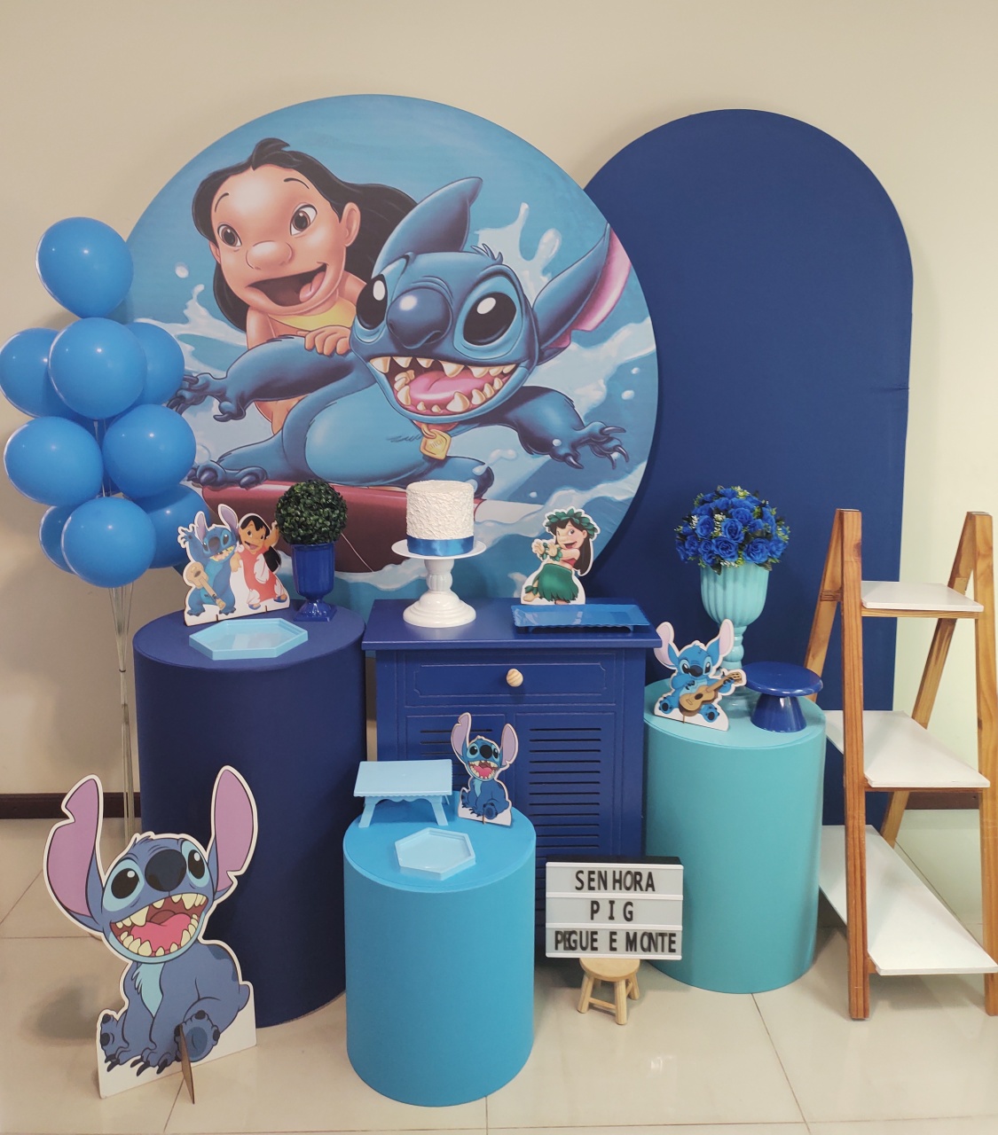 Lilo E Stitch 01 Kit 3 - Senhora Pig Pegue e Monte 
