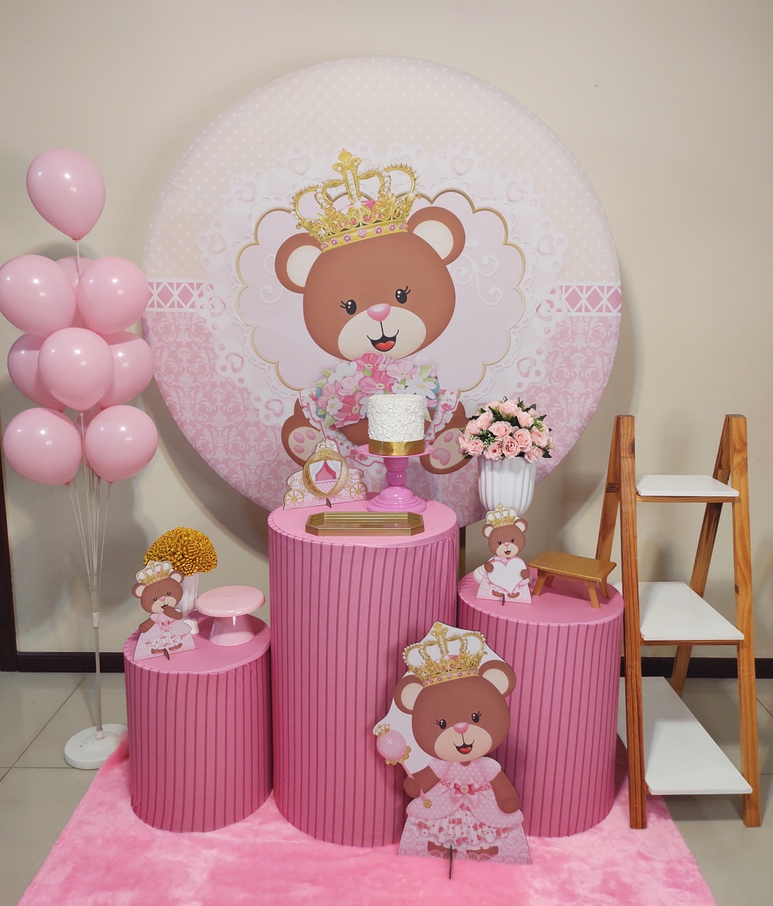 Ursa Princesa Morena Kit 2  - Senhora Pig Pegue e Monte 