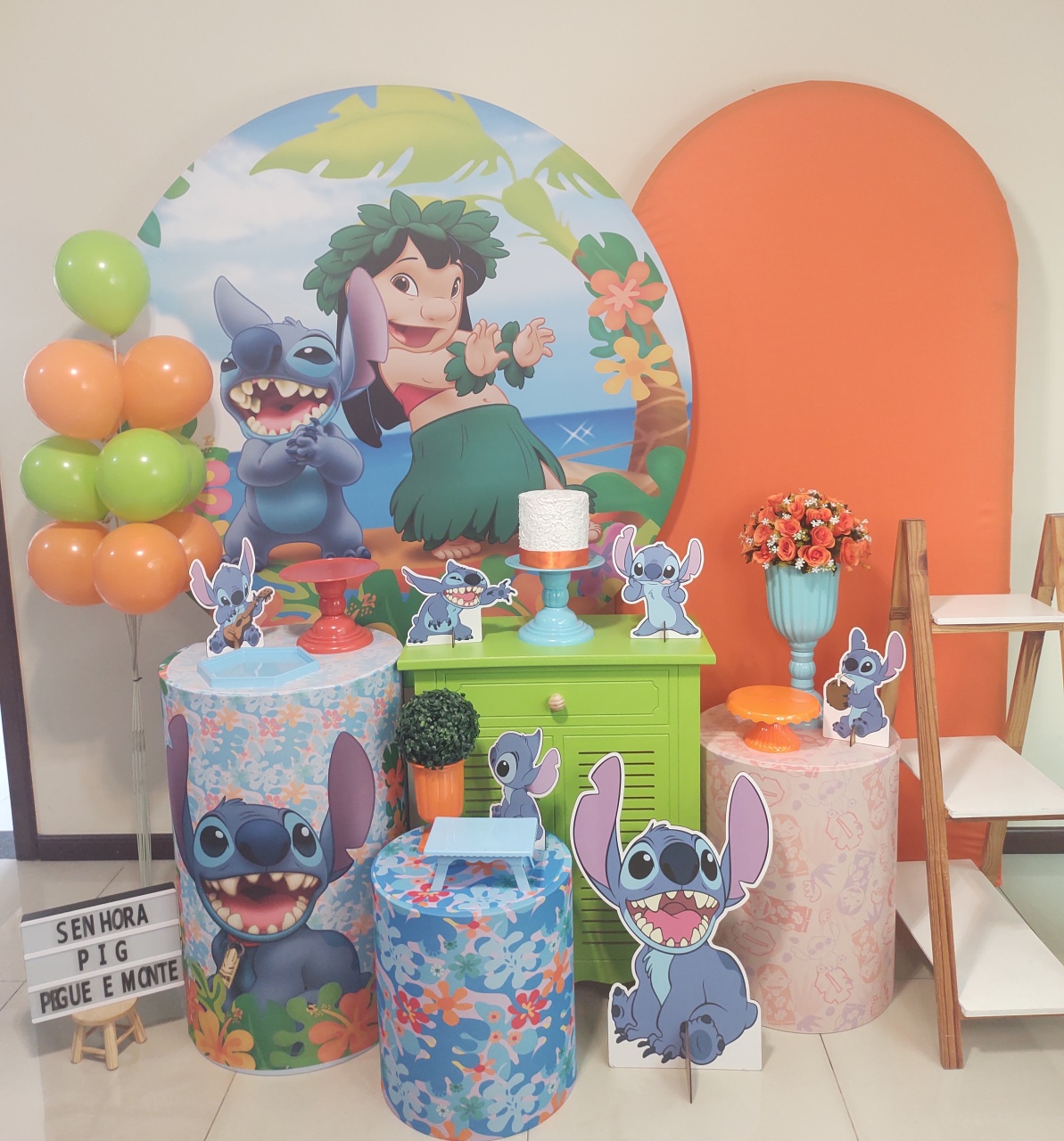 Lilo E Stitch 02 Kit 3 - Senhora Pig Pegue e Monte 
