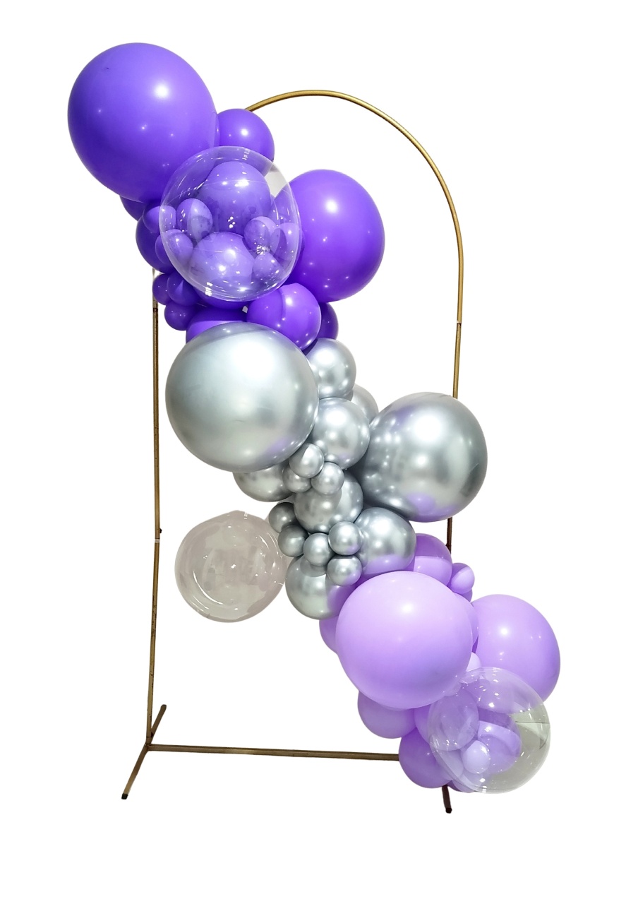 Arco de Balões 2 Cores Lisas E 1 Cromada - Lilo Decor