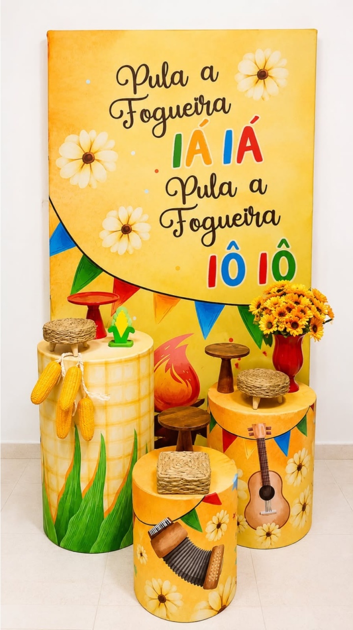 Kit Prata Junino Pula A Fogueira - RM Festas