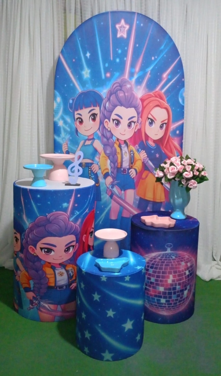 Kit Prata Guerreiras  K Pop Cute - RM Festas
