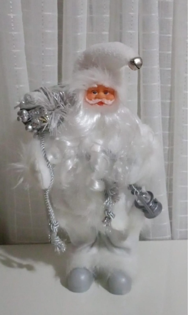 Papai Noel Branco E Prata - RM Festas