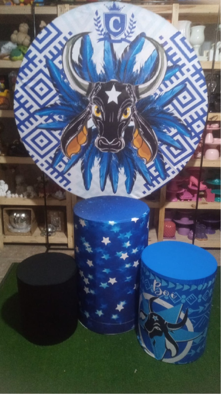 Kit Sublimado Caprichoso Boi Painel Redondo - RM Festas