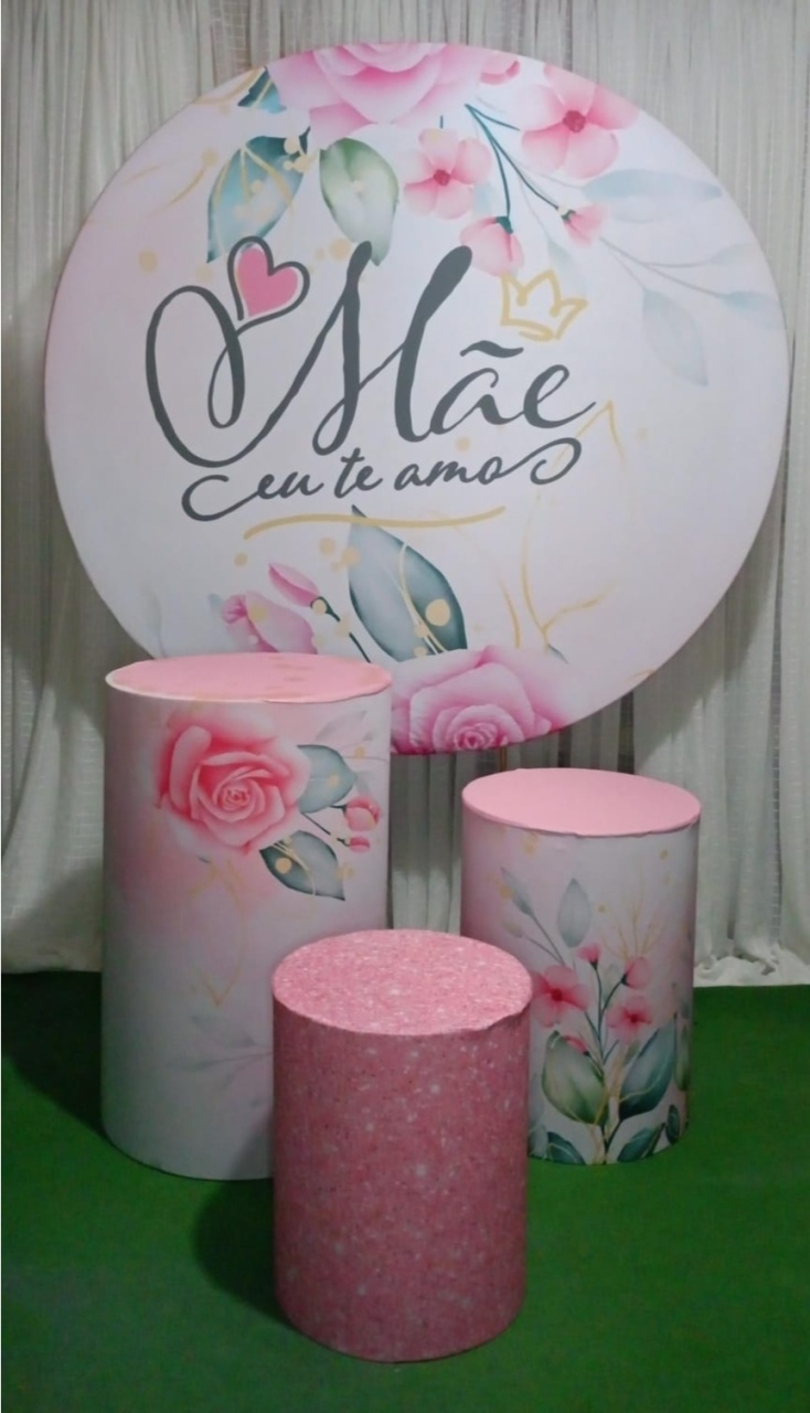 Kit Sublimado Dia das Mães Rosa - RM Festas