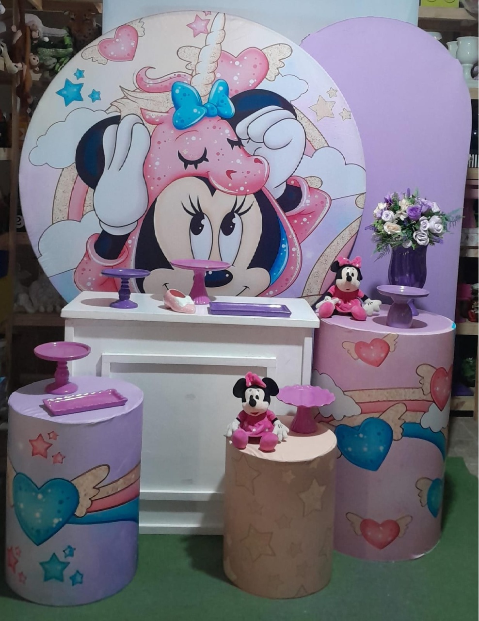 Kit Ouro Minnie Unicórnio (Baby) - P&M - RM Festas