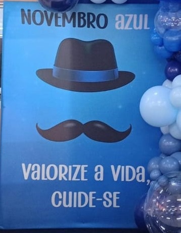Painel Lateral Novembro Azul Bigode - RM Festas