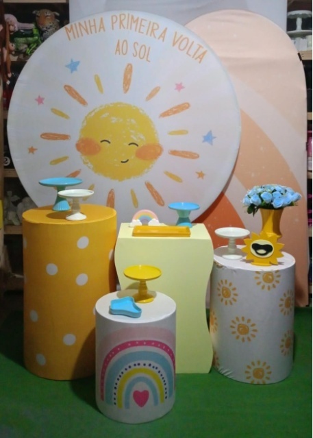 Kit Ouro Minha Primeira Volta Ao Sol - RM Festas