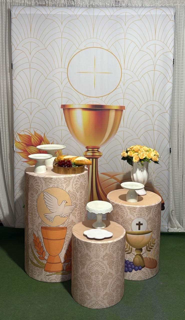 Kit Prata Eucaristia Cálice - RM Festas