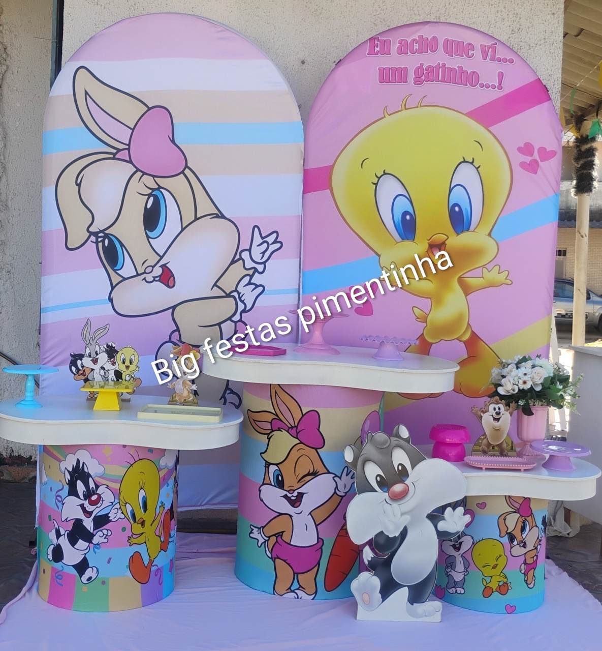 Kit Composição Desconstruído Looney Tunnes - big festas pimentinha
