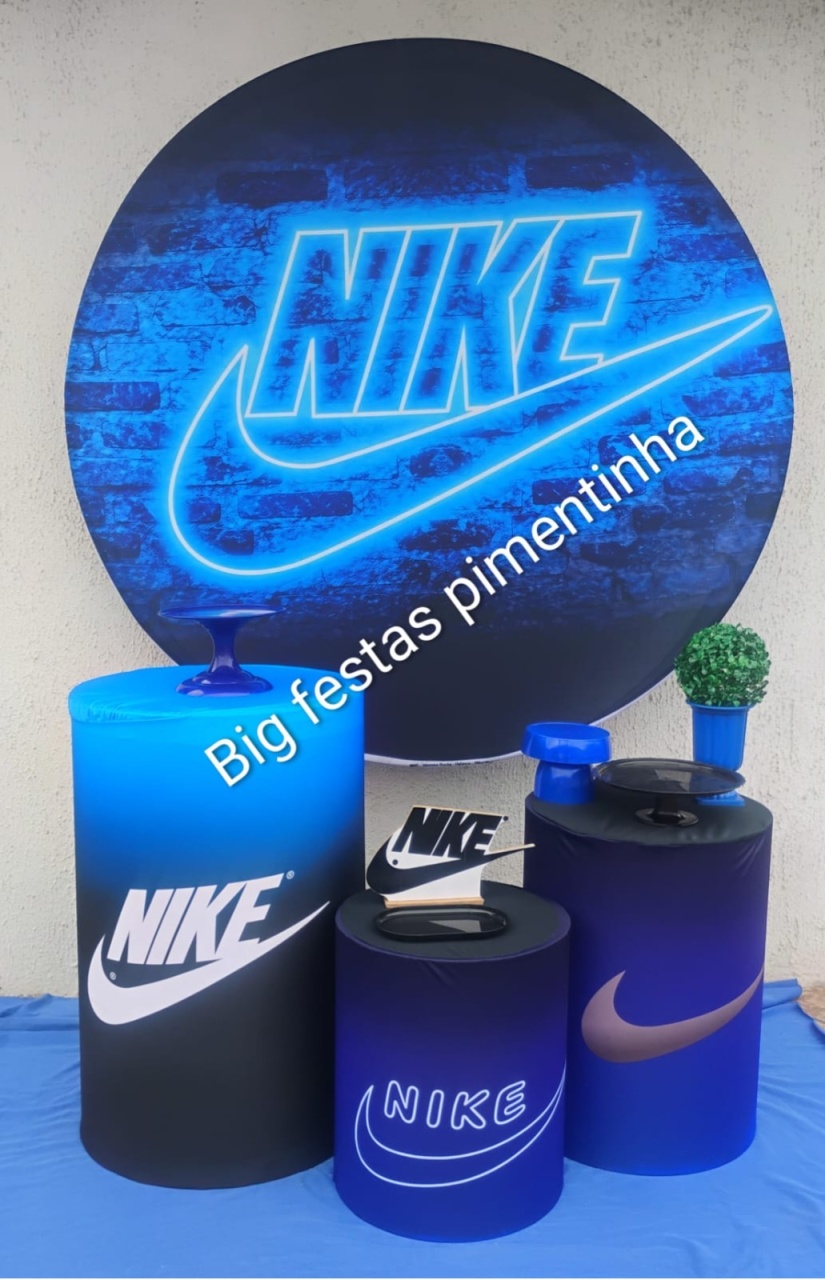 Kit Prata Nike Azul - big festas pimentinha