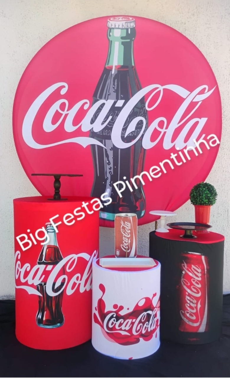 Kit Prata Coca Cola - big festas pimentinha