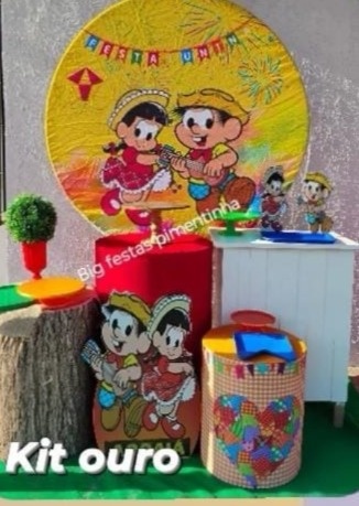 Kit Ouro Arraia Turma da Monica 2 - big festas pimentinha