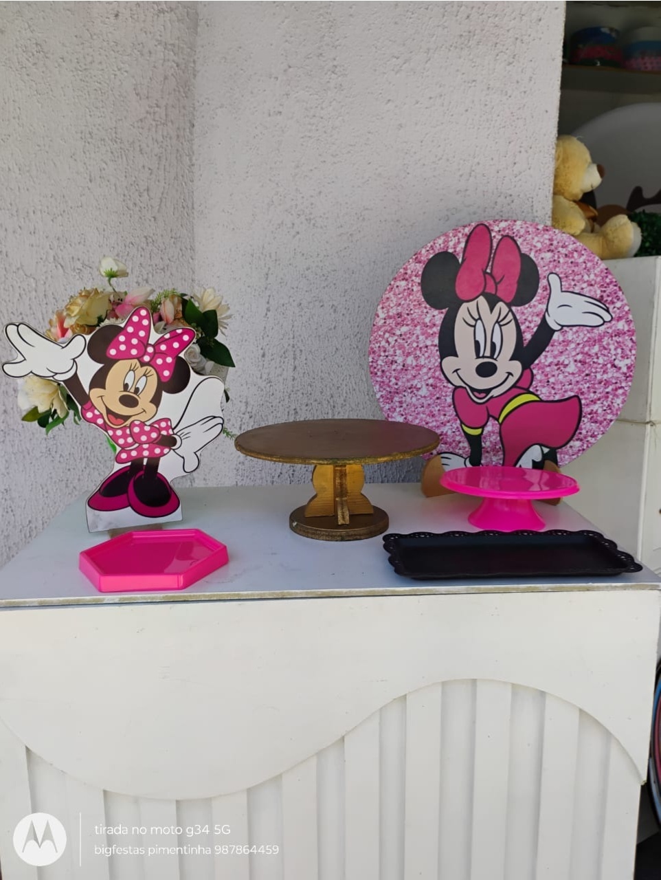 Kit Acessórios Minnie Rosa 2 - big festas pimentinha