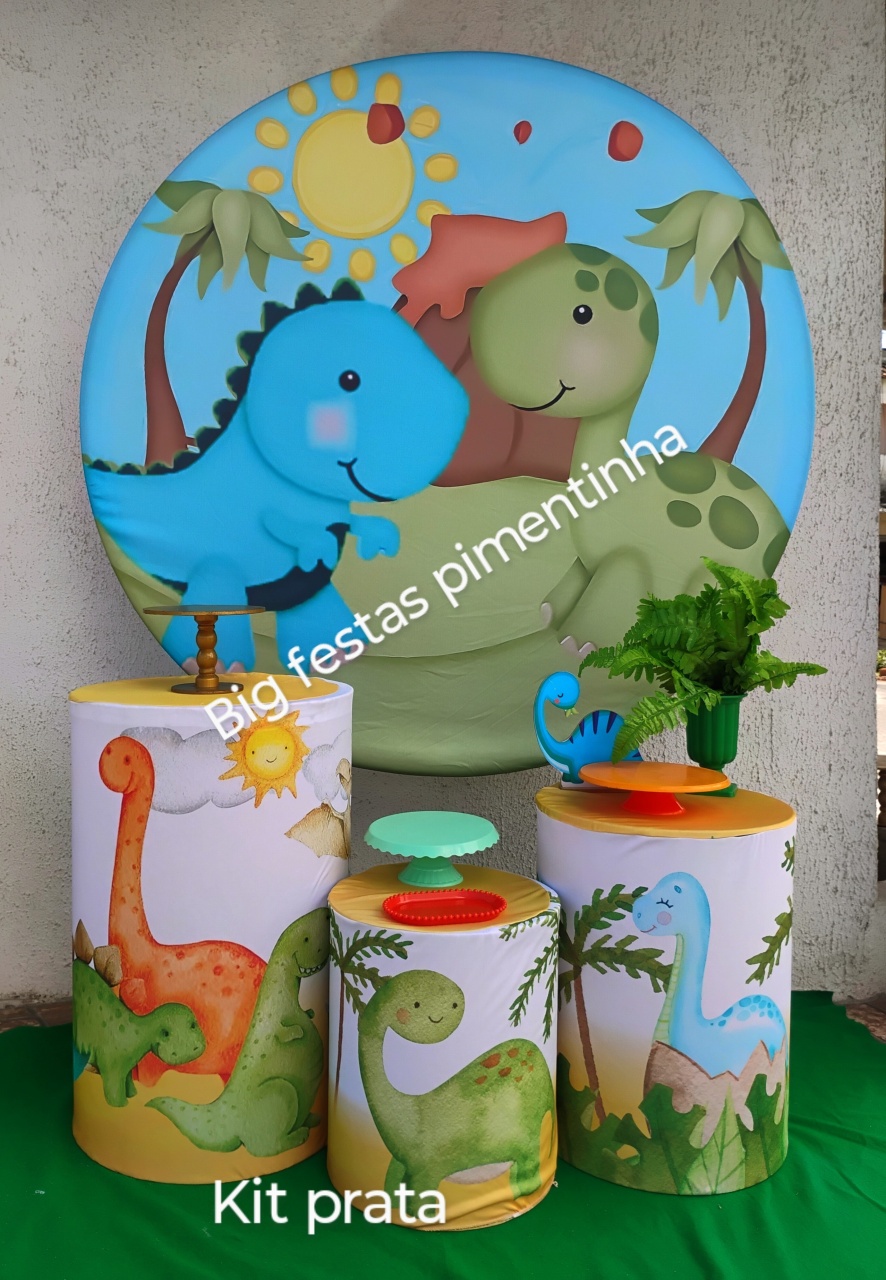 Kit Prata Dino Baby 2  - big festas pimentinha