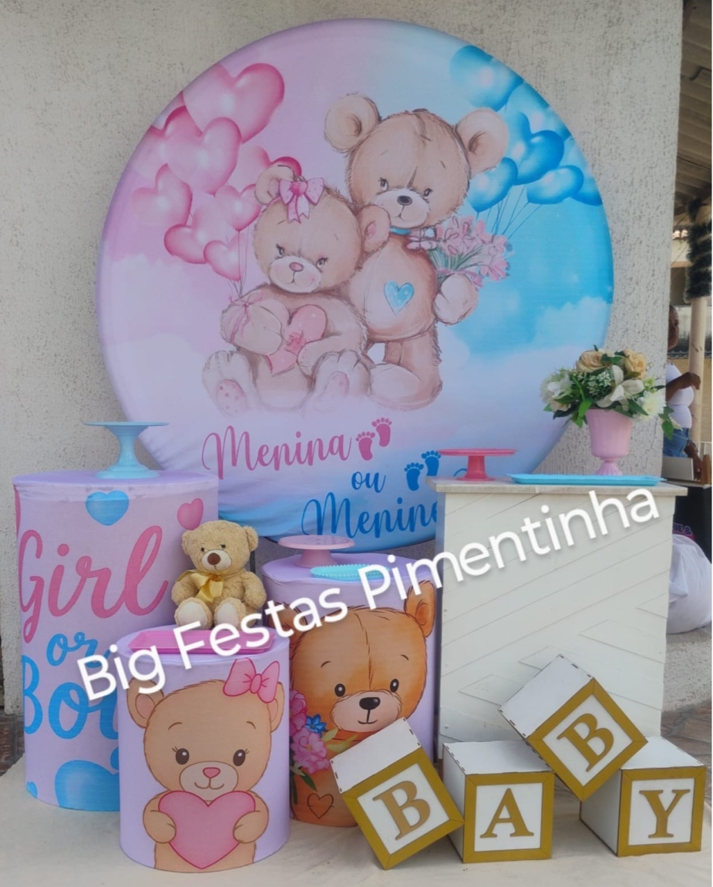 Kit Ouro Chá de Bebê Ursinho On - big festas pimentinha