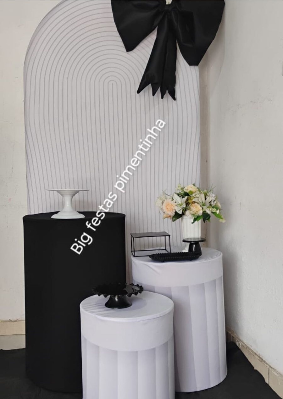 Kit Slin Laço Preto E Branco  - big festas pimentinha