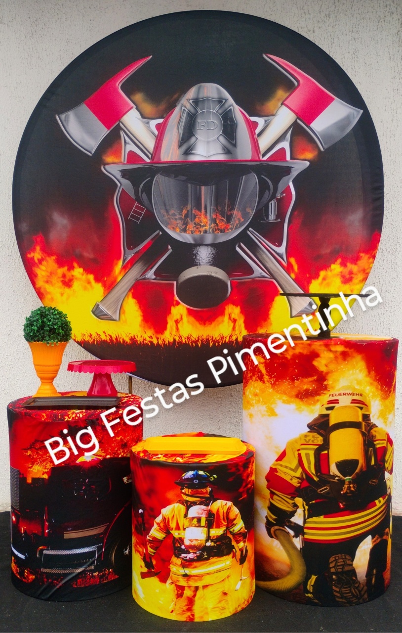 Kit Prata Bombeiro  - big festas pimentinha