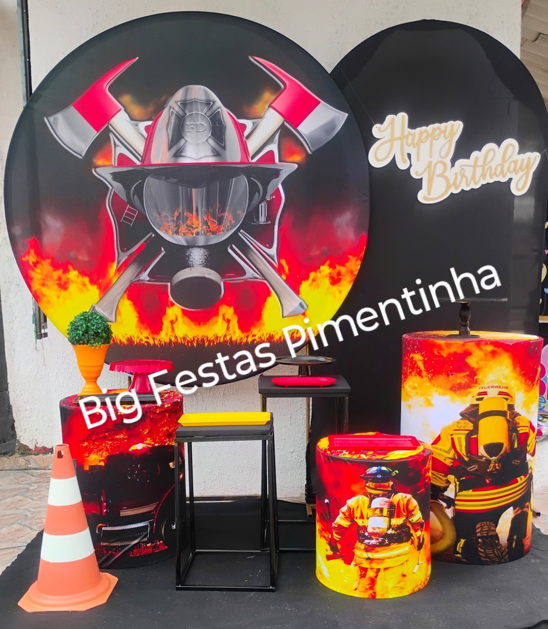 Kit Diamante Bombeiro  - big festas pimentinha
