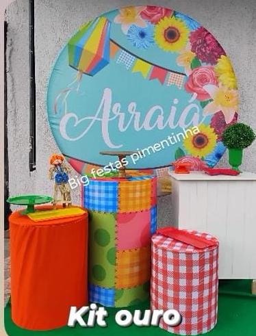 Kit Ouro Arraiá Azul - big festas pimentinha