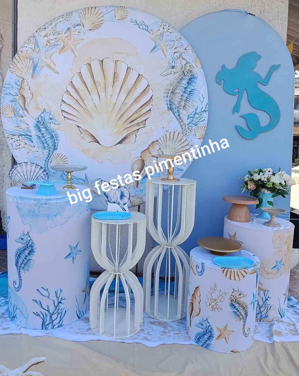 Kit Diamante Fundo Do Mar Concha - big festas pimentinha
