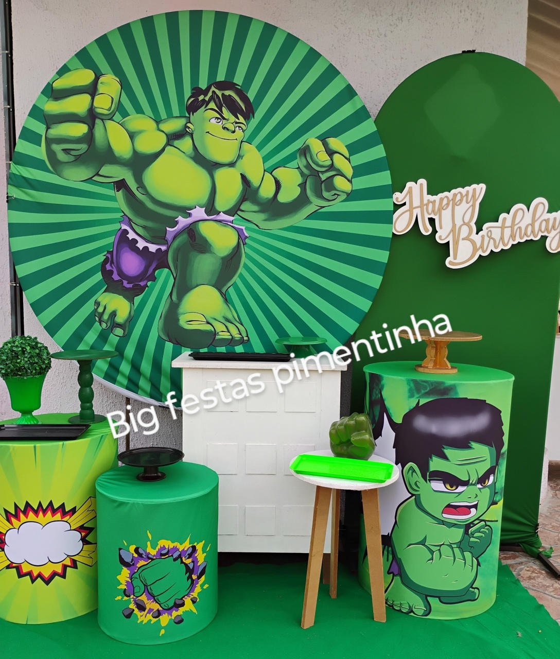 Kit Diamante Hulk - big festas pimentinha