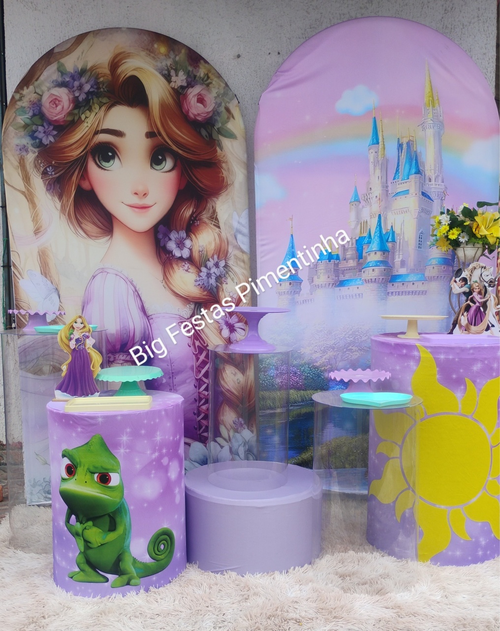 Kit Composição Rapunzel Cristal  - big festas pimentinha