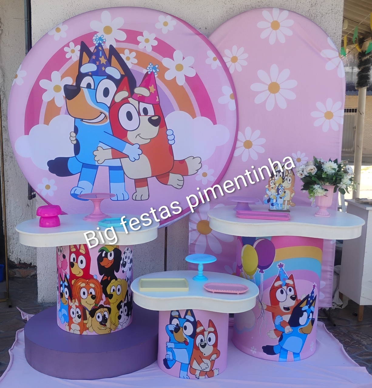Kit Composição Desconstruído Blue Bingo 1 - big festas pimentinha