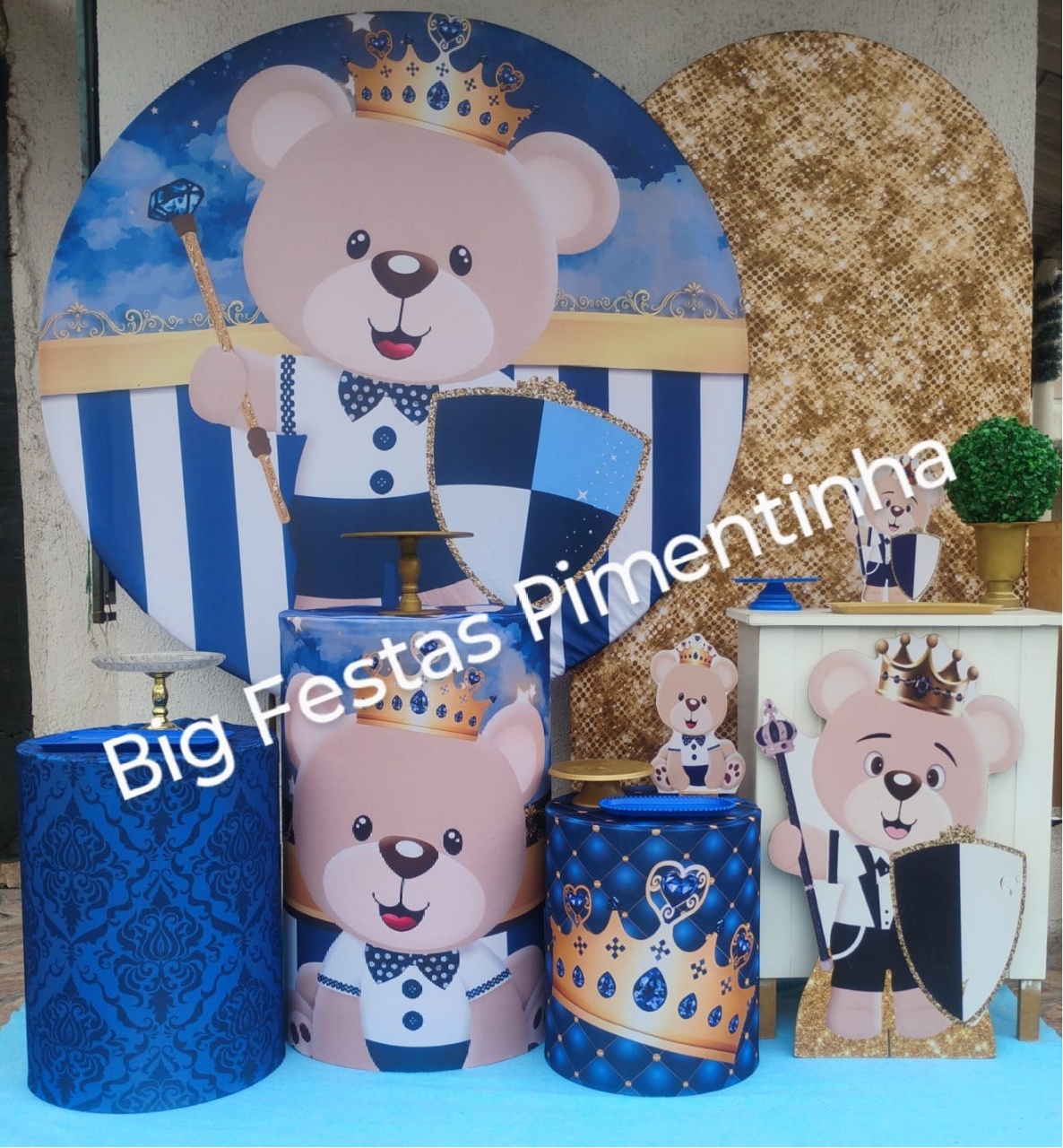 Kit Diamante Cha de Bebe Ursinho - big festas pimentinha