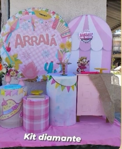Kit Diamante Arraiá Rosa - big festas pimentinha