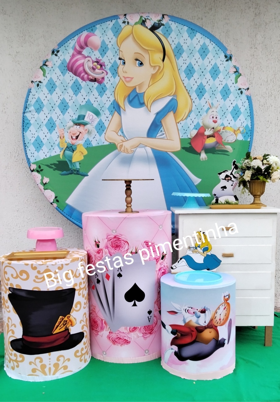 Kit Ouro Alice No País das Maravilhas 1 - big festas pimentinha