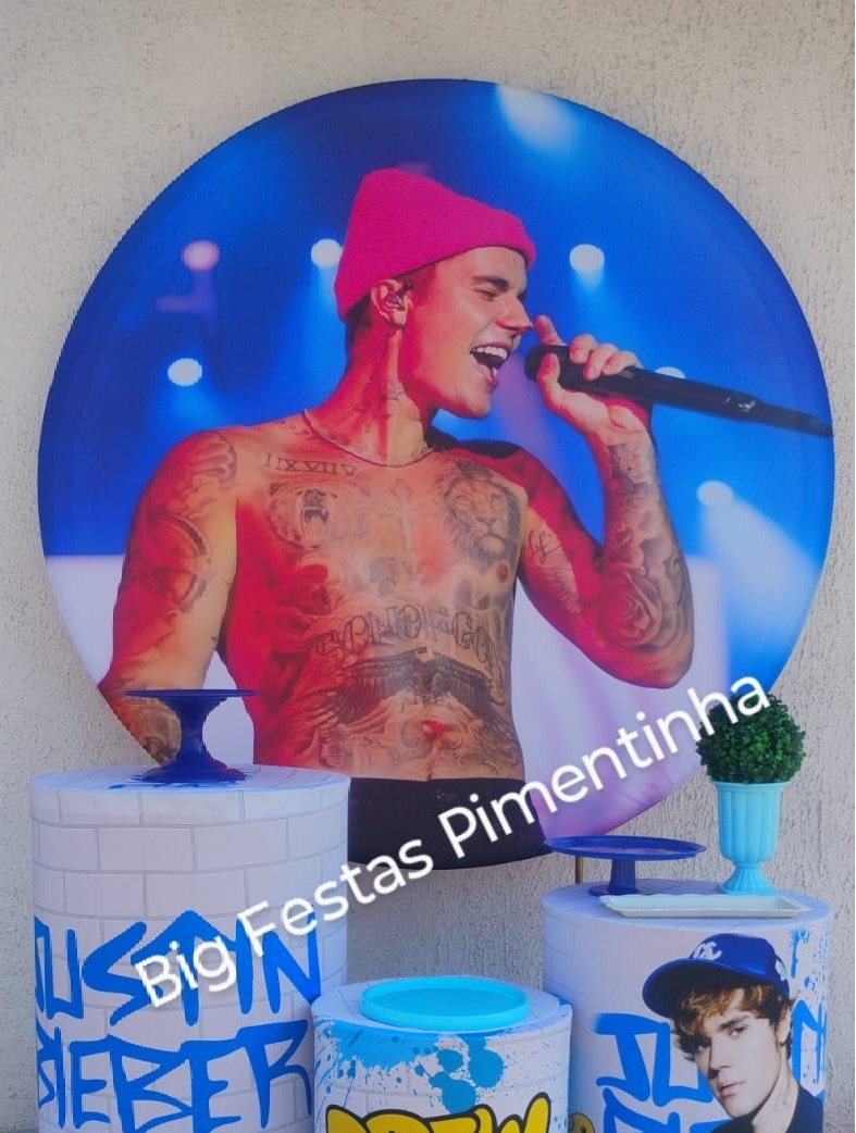 Kit Prata Justin Bieber - big festas pimentinha